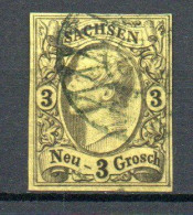 Col33 Allemagne Anciens états Saxe  N° 10 Oblitéré Cote : 12,00€ - Saxony
