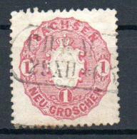 Col33 Allemagne Anciens états Saxe  N° 15 Oblitéré Cote : 3,00€ - Saxe