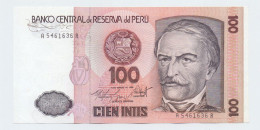 PERU - 3rd DATE 100 INTIS NOTE 1986 - UNC - Pérou