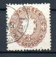 Col33 Allemagne Anciens états Saxe  N° 17 Oblitéré Cote : 12,00€ - Sachsen