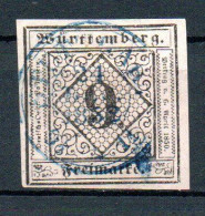 Col33 Allemagne Anciens états Wurtemberg  N° 4 Oblitéré Cote : 50,00€ - Oblitérés