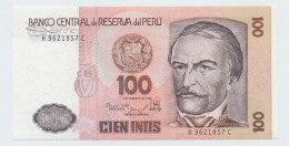 PERU - RARE 1st DATE 100 INTIS NOTE 1985 - UNC - Pérou