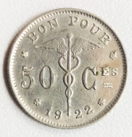 Belgique - 50 Centimes 1922 - 50 Cents