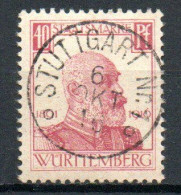 Col33 Allemagne Anciens états Wurtemberg  N° 85 Oblitéré Cote : 3,00€ - Oblitérés