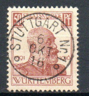Col33 Allemagne Anciens états Wurtemberg  N° 86 Oblitéré Cote : 6,00€ - Oblitérés