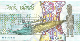 COOK ISLANDS $3 GREEN WOMAN SHARK ANIMAL FRONT NATIVE STATUES BACK ND(1987) P.4 UNC READ DESCRIPTION !! - Cook Islands