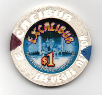 FICHE, TOKEN, GETTONE, LAS VEGAS (NEVADA) Hotel Casinò "EXCALIBUR" $1 - Casino