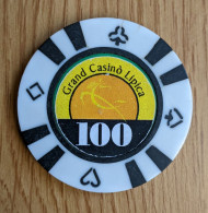 GETTONE, TOKEN, FICHE CASINO' LIPICA/LIPIZZA (SLOVENIA) 100 LIRE Colore GIALLO - Casino