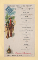 Menu Liqueur Benedictine - Symphonie Amicale De Fecamp - Grand Hotel Du Nord - Rouen - Illustration Timbre Facteur - Menükarten