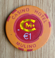 GETTONE, TOKEN, FICHE CASINO' HOTEL MULINO BUJE/BUIE (CROAZIA) 1 € - Casino