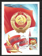URSS. N°4951 De 1982 Sur Carte Maximum. Révolution D'Octobre. - Maximum Cards