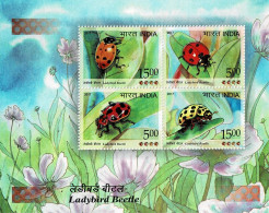 INDIA 2017 Mi BL 156 INSECTS LADYBIRD BEETLE MINT MINIATURE SHEET ** - Blocchi & Foglietti