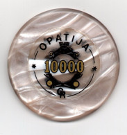 GETTONE, TOKEN, FICHE CASINO' OPATIJA/ABBAZIA (CROAZIA) 10.000 LIRE - Casino