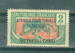 OUBANGUI - N°44* MH Trace De Charnière SCAN DU VERSO. Timbres Précédents Surchargés. - Neufs