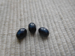 Lot De Trois Saphirs Bleu étoilé Cabochon CL27 - Zafiro