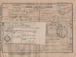 Recepisse Petite Vitesse - Chemins De Fer PLM - Villefranche - 1875 - Bahnpost