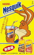 Télécarte JAPON / 110-011 - NESTLE - LAPIN Publicité NESQUIK Chocolat - RABBIT JAPAN Chocolate Adv. Phonecard - 302 - Alimentation