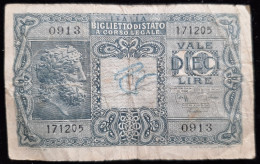 Billets - ITALIE  - Billet  De 10 LIRE - 23 Novembre 1944 - 0913 - 171205 - Italia – 10 Lire
