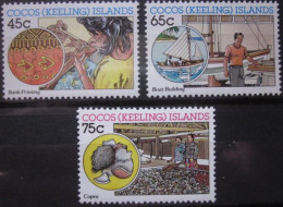 COCOS (KEELING) ISLANDS 1987 ~ S.G. 169 - 171, ~ COCOS (KEELING) ISLANDS, MALAY INDUSTRIES. ~  MNH #02947 - Cocos (Keeling) Islands