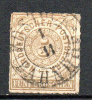Col33 Allemagne Anciens états Confédération Nord  N° 6 Oblitéré Cote : 12,00€ - Usati