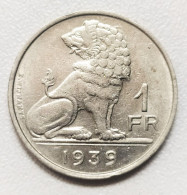 Belgique - 1 Franc 1939 - 1 Frank