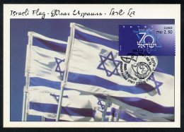 ISRAEL (2018) - ATM Carte Maximum Card - Israel Flag 70 Years Day Independence - World Stamp Championship Jerusalem - Maximumkaarten