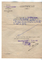 VP22.186 - Mairie De COUILLY - PONT - AUX - DAMES 1950 - Certificat - Sapeurs - Pompiers De La Commune De COUILLY.... - Firemen