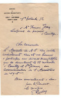 VP22.187 - 1952 - Lettre De L'Amicale Des Anciens Combattans De COUILLY,SAINT-GERMAIN,MONTRY,MAGNY Au Lt De Pompiers F.. - Pompiers