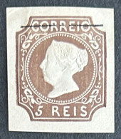 POR0001RMH1 - Queen D. Maria II - 5 Reis MH Non Perforated Reprinted Stamp - Portugal - 1885 - Nuevos