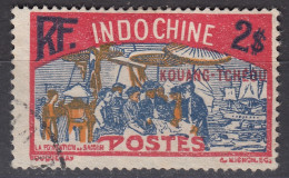 KOUANG TCHEOU : 2 PI ROUGE & BLEU N° 96 OBLITERATION TRES LEGERE - Used Stamps