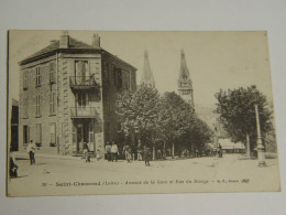 Delcampe - LOIRE-SAINT CHAMOND-20-AVENUE DE LA GARE ET RUE DU RIVAGE ANIMEE ED BF - Saint Chamond