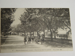 Delcampe - LOIRE-SAINT CHAMOND-59-PLACE OU SE TIENT LE MARCHE ANIMEE ED BF - Saint Chamond