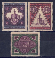 San Marino 1894 - Neues Regierungsgebäude, MiNr. 23 - 25, Gefalzt * / MLH - Unused Stamps