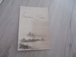 Menu Avec Un Dessin Original D'Hortolès 1901 - Menú