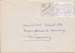 Luxembourg Slogan Flamme 'UNICEF' ESCH-SUR-ALZETTE 1990 Cover Brief Lettre ATM / Frama Label Franking - Machines à Affranchir (EMA)