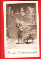 ABC-03 Herzliche Weihnachtsgrüsse. Joyeux Noël. Enfant Et Sa Luge.  Circulé 1920 - Other & Unclassified