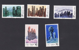 Chine 1981. Forêt De Pierre, La Serie Complète , 5 Timbres Neufs ,  Scan Recto Verso . - Unused Stamps