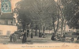 Bagnères De Bigorre * Marché Au Bois , Quai De L'adour * Marchands Marchandes Villageois * 1904 - Bagneres De Bigorre