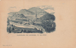 Lourdes * Panorama , Vu De Côté * Cpa Pionnière Dos 1900 Précurseur - Lourdes