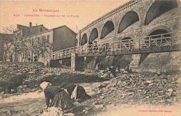 Cerbère * Lavoir Laveuses Lavandières Blanchisseuses , Passerelle De La Plage * CACHET Commissaire Militaire - Cerbere