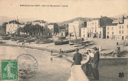 Banyuls Sur Mer * 1909 * Coin Du Boulevard Lassus * Villageois Bateaux De Pêche - Banyuls Sur Mer