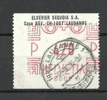 SCHWEIZ Switzerland - Automatenmarke O 1975 LAUSANNE Elsevier Sequoia S.A. - Automatic Stamps