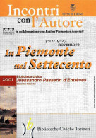 [MD7807] CPM - MIAO - TORINO - INCONTRI CON L'AUTORE - IN PIEMONTE NEL SETTECENTO - PERFETTA - NV - Expositions