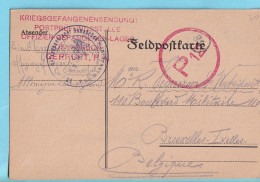 14-18 CP Prisonnier Officier Belge Kriegsgefangenensendung Geprüft OSNABRUCK  Offizier - Gefangennen Lager CLAUSTHAL 191 - Prisoners