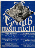 BEBO TON VERLAG,VERGISS MEIN NICHT,DON'T FORGET ME,MUSIC SCORE,BEBOTON BERLIN ISSUE,11 PAGES,23 X 30cm - Compositori Di Musica Di Cinema