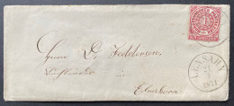 Lettre 21/1/1871 D'Allemagne Du Nord N°15 1 Groschen Carmin Fonçé Oblitéré De LENSAHN SUPERBE Certificat FLEMMING - Enteros Postales