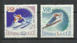 RUSSLAND RUSSIA 1960 Michel 2319 & 2321 Winter Olympic Games Squaw Valley MNH - Winter 1960: Squaw Valley