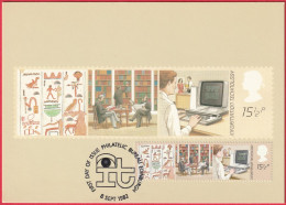 Carte Maximum (FDC) - Royaume-Uni (Écosse-Édimbourg) (8-9-1982) - Informatique (1) (Recto-Verso) - Maximumkarten (MC)