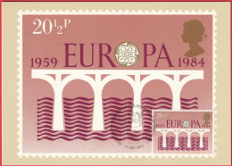 Carte Maximum (FDC) - Royaume-Uni (Écosse-Édimbourg) (15-5-1984) - Europa (1) (Recto-Verso) - Cartes-Maximum (CM)