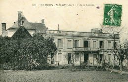 GRACAY - VILLA De COULON  En 1912  - - Graçay